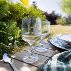 Set of 6 Stemmed Glasses - Crystal Glass - 19 cl - Crystal Glass