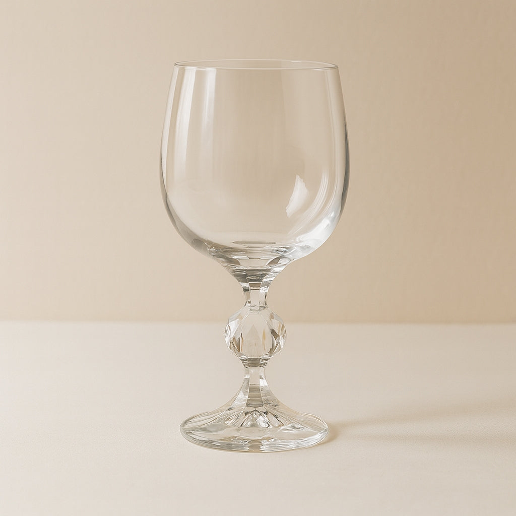 Set of 6 Stemmed Glasses - Crystal Glass - 19 cl - Crystal Glass