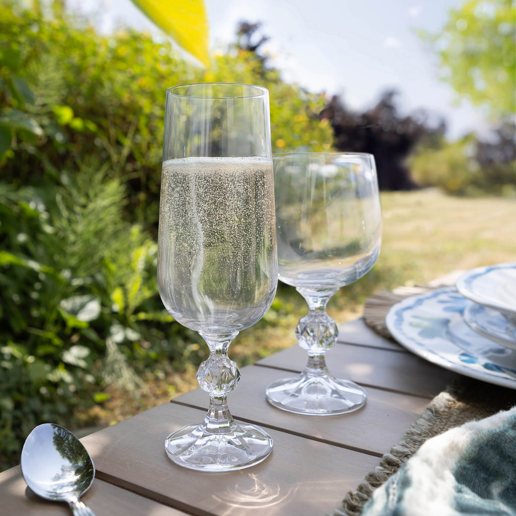 Set of 3 Champagne Flutes - Matignon - 18 cl - Crystal Glass