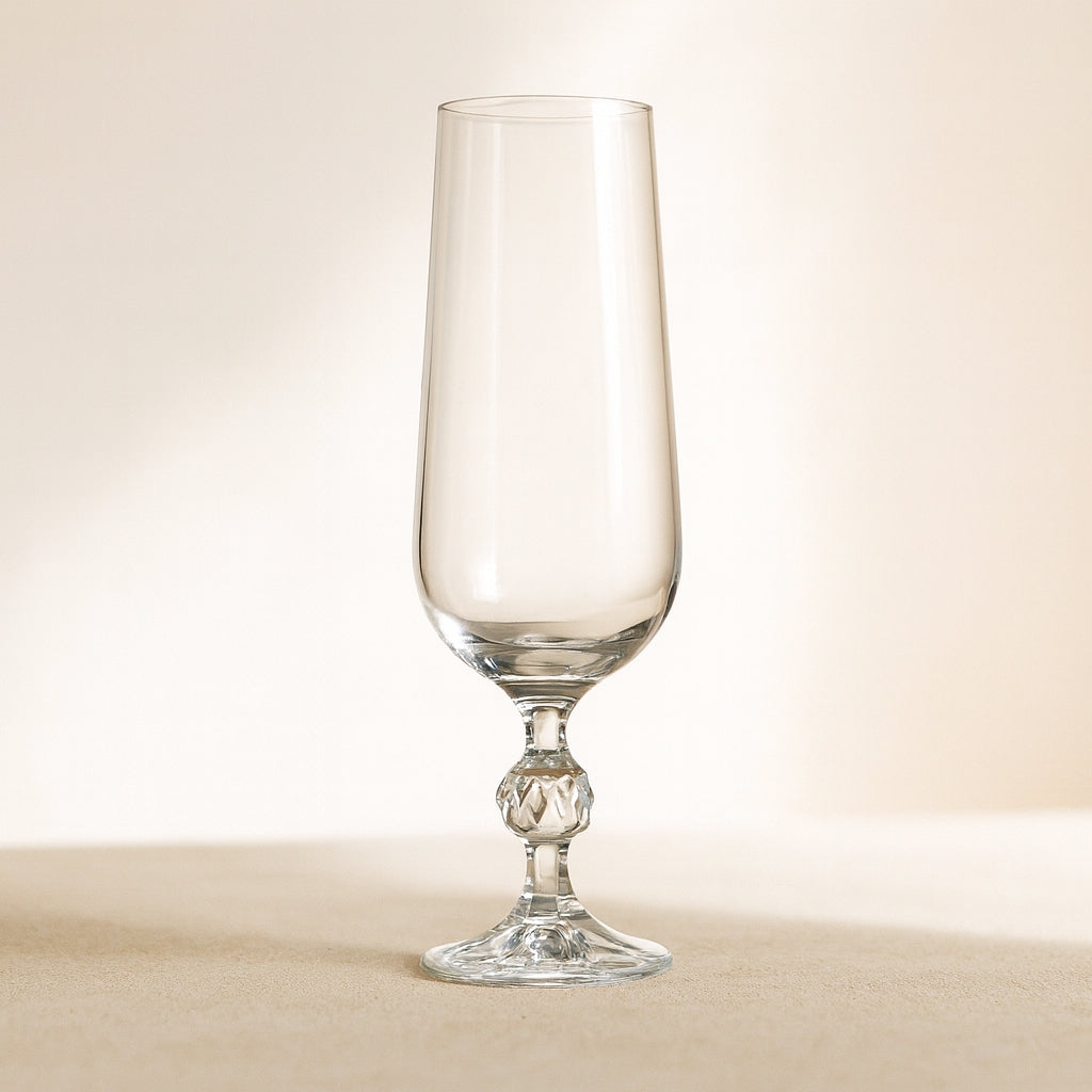 Set of 3 Champagne Flutes - Matignon - 18 cl - Crystal Glass