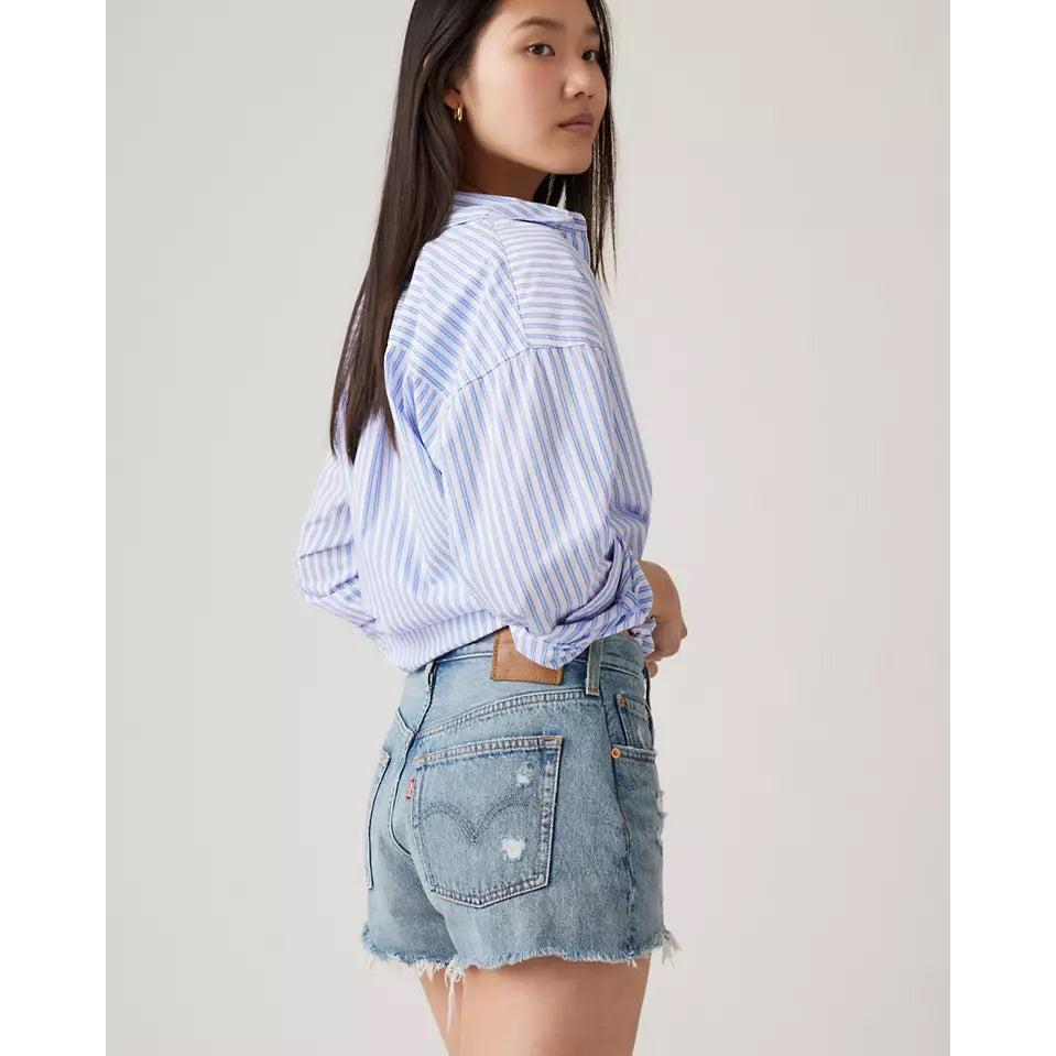 Levi's 501 High-Rise Denim Shorts Blue