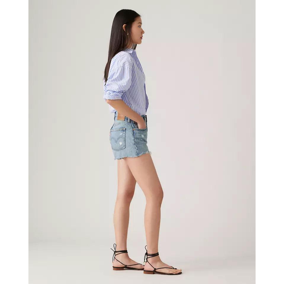 Levi's 501 High-Rise Denim Shorts Blue