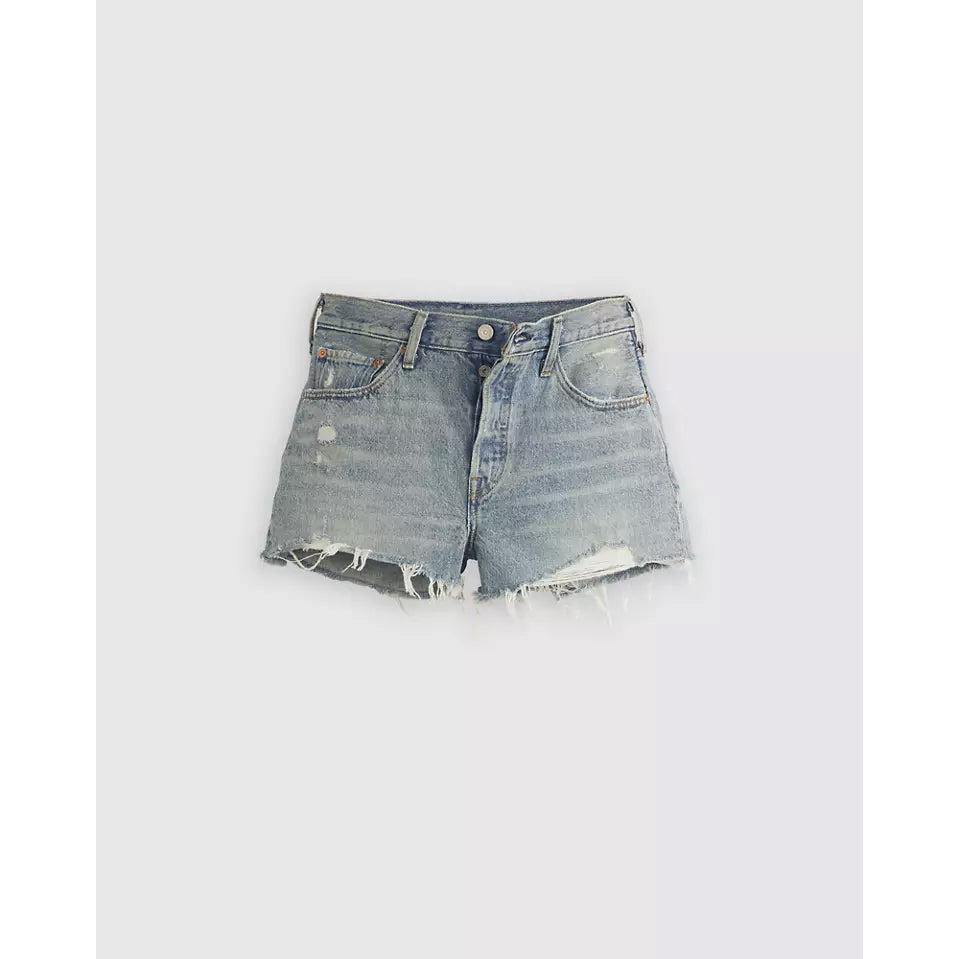 Levi's 501 High-Rise Denim Shorts Blue