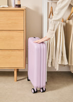 Luggage Studio Foldable - Maleta de Cabina Rígida Plegable de Policarbonato con Cerradura TSA y Ruedas Multidireccionales - Lavanda