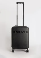 Luggage Studio Foldable - Maleta de cabina rígida plegable de policarbonato con cerradura TSA y ruedas multidireccionales - Negro