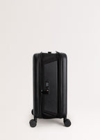 Luggage Studio Foldable - Maleta de cabina rígida plegable de policarbonato con cerradura TSA y ruedas multidireccionales - Negro