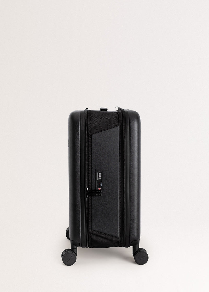 Luggage Studio Foldable - Rigid Foldable Polycarbonate Cabin Suitcase with TSA Lock & Multi-Directional Wheels - Black