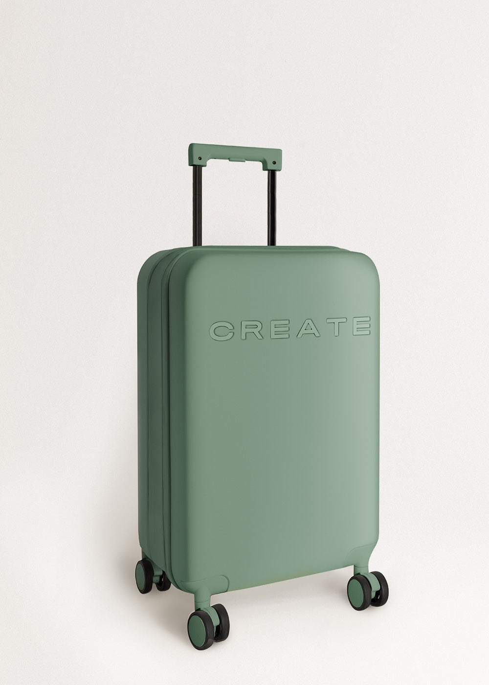 Luggage Studio Foldable - Maleta de cabina rígida plegable de policarbonato con cerradura TSA y ruedas multidireccionales - Verde