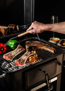 BBQ Smokey Pro - Barbacoa Ahumadora de Carbón con Parrilla Regulable y Mesa Auxiliar - Exclusiva