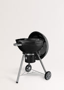 BBQ Smokey Kettle - Barbacoa ahumadora de carbón con recolector de brasas - Negro