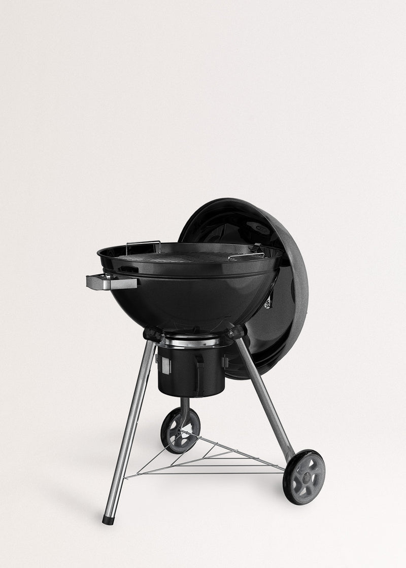 BBQ Smokey Kettle - Barbacoa ahumadora de carbón con recolector de brasas - Negro