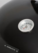 BBQ Smokey Kettle - Barbacoa ahumadora de carbón con recolector de brasas - Negro