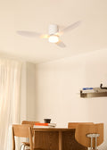 Wind Lite M - Ventilador De Techo Silencioso Para Interior Y Exterior - Con Luz Y Mando A Distancia - Blanco