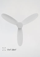 Wind Lite M - Ventilateur De Plafond Silencieux Intérieur & Extérieur - Avec Lumière & Télécommande - Blanc