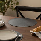 Purecotton - Ronde placemat - Pvc - Grijs