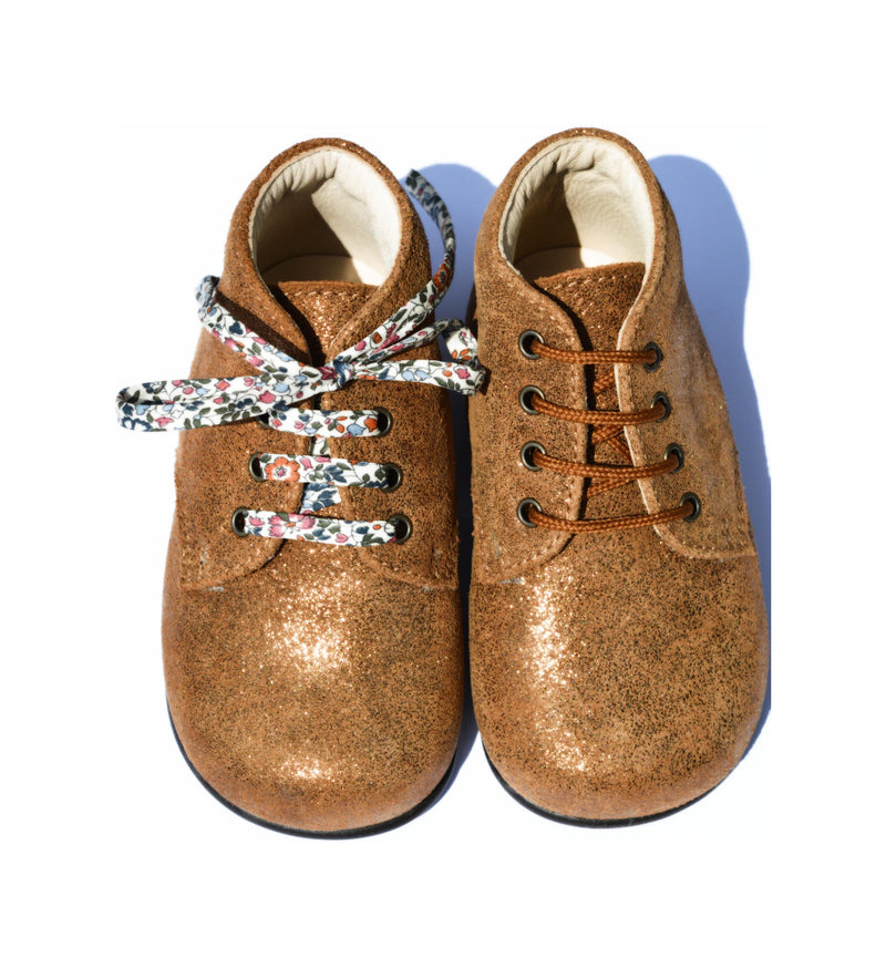 Chaussures Bottillons Charlie - Cuir Camel Irisé - Fille