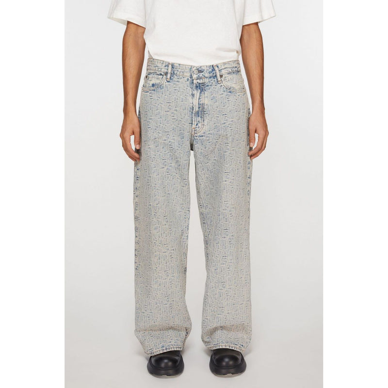 Acne Studios 1981 Fn Jeans Monogram Jeans - Blue / Beige