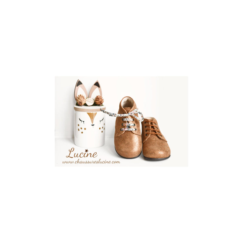 Chaussures Bottillons Charlie - Cuir Camel Irisé - Fille
