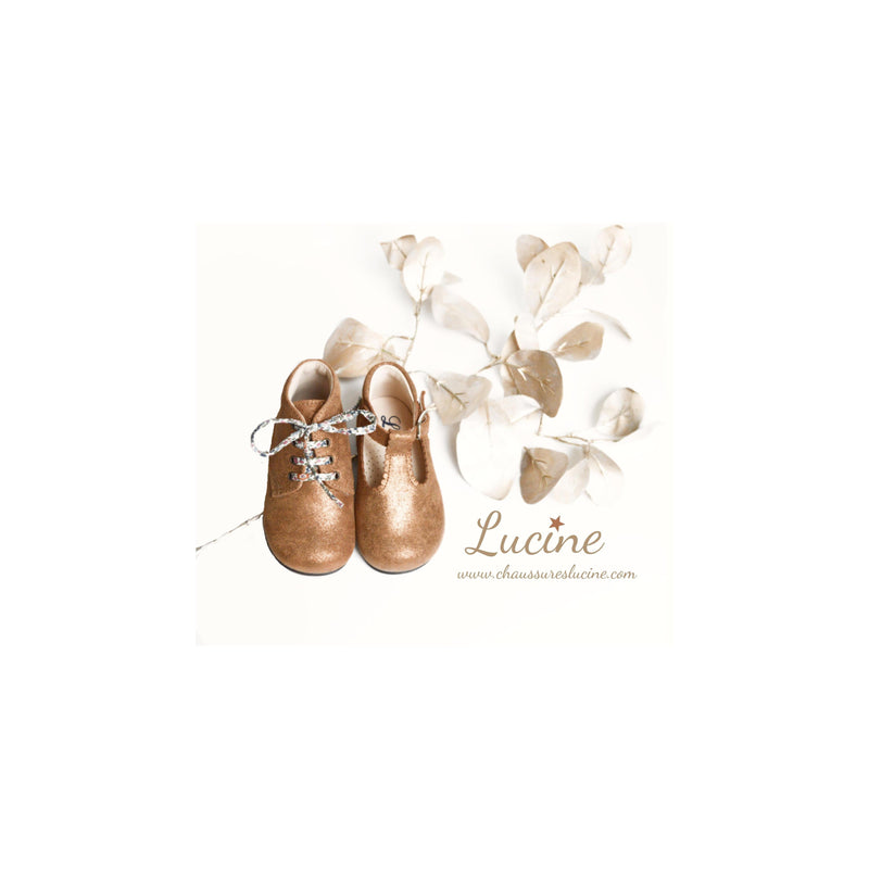 Chaussures Bottillons Charlie - Cuir Camel Irisé - Fille