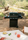 Bbq Gas Burner Pro  - Barbecue À Gaz Avec Brûleur Latéral Et Table D’Appoint - Noir