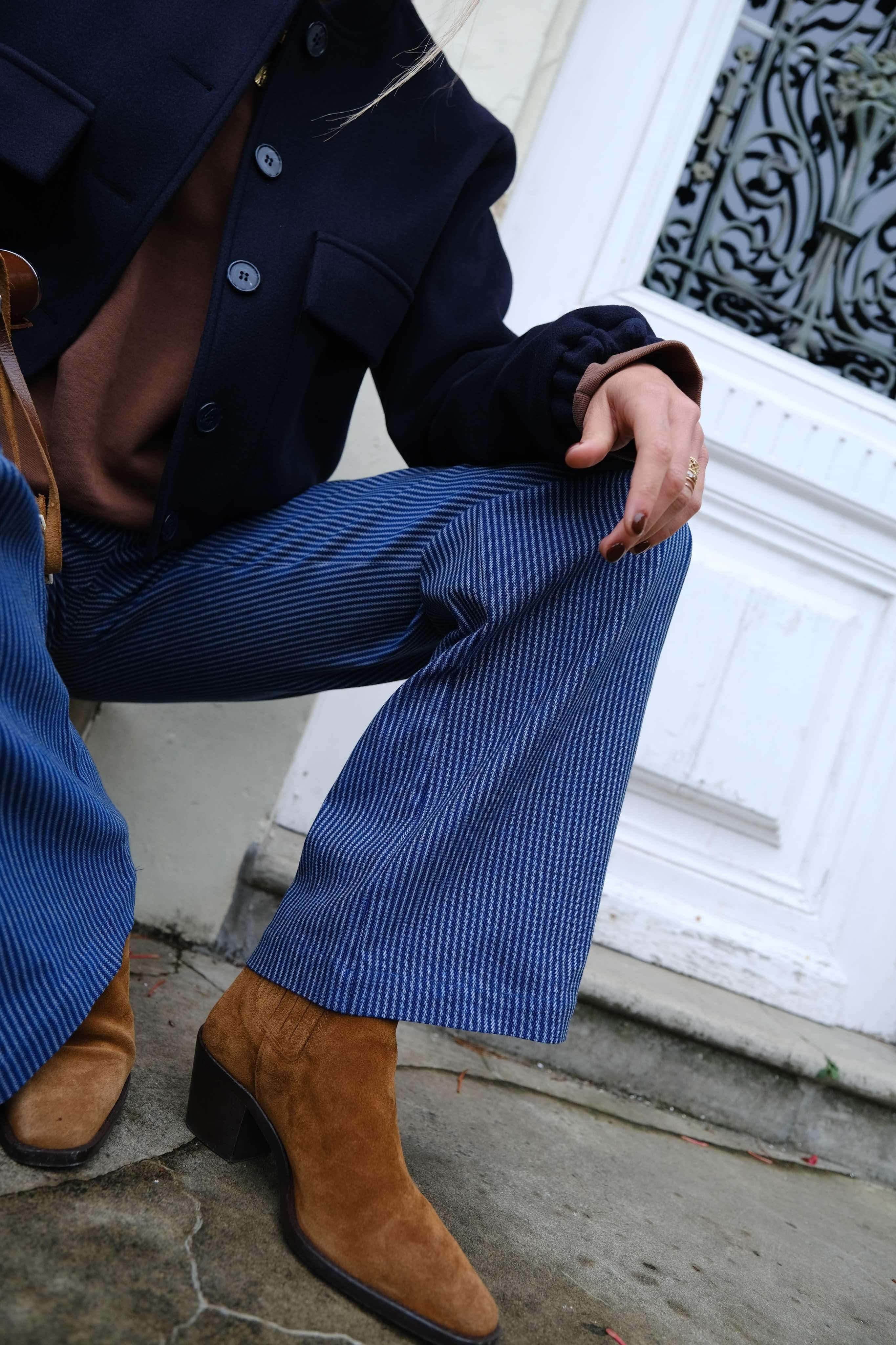 Victor Navy Stripe Pants