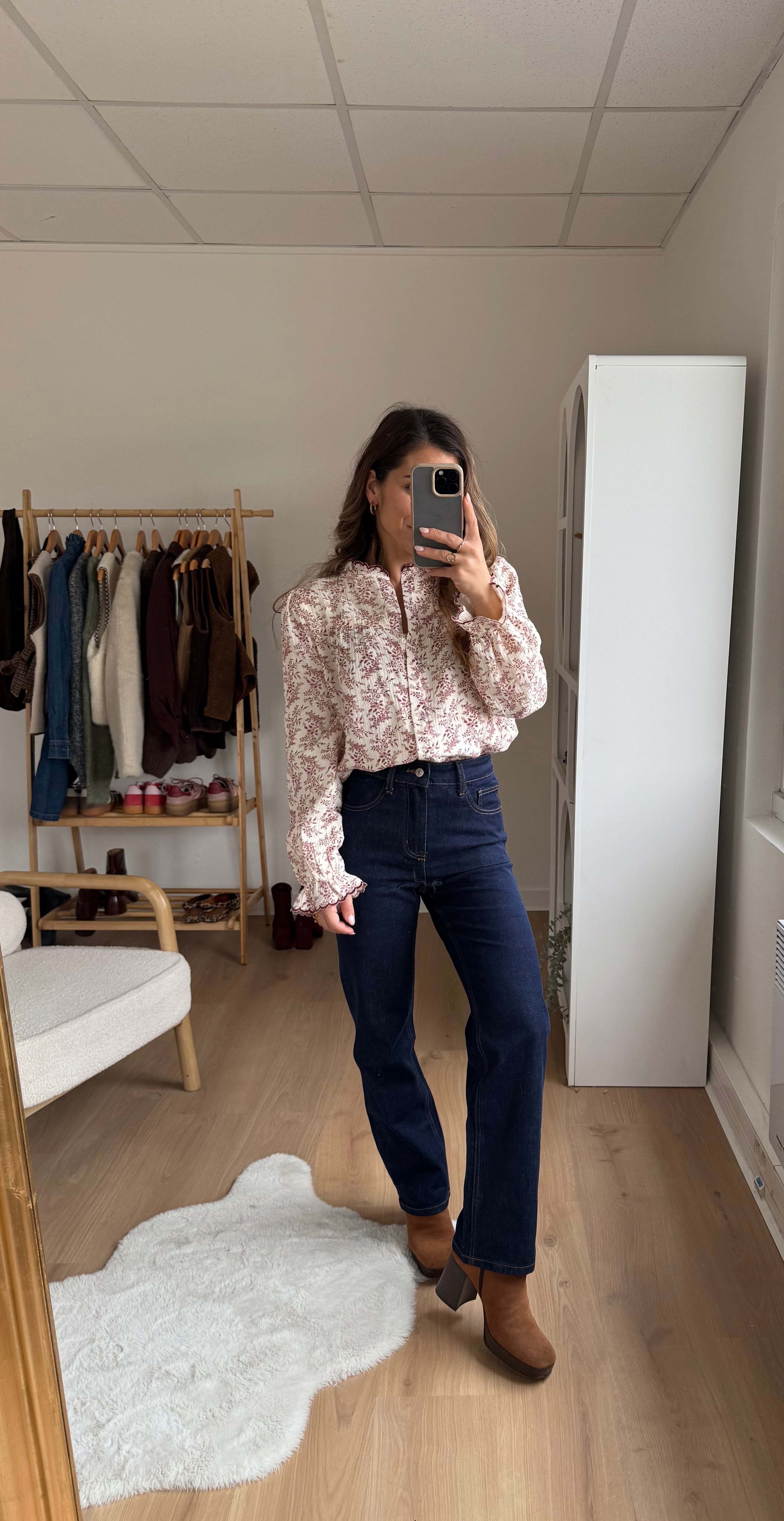 Vaquero recto Solange en denim bruto