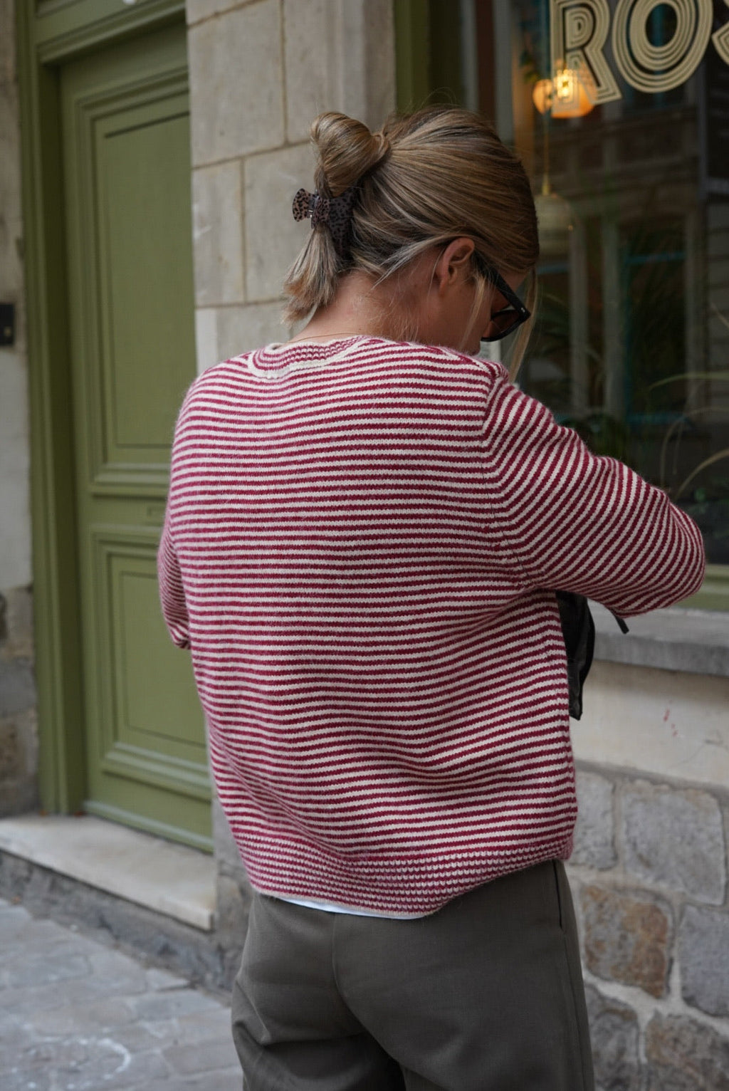 Red/Ecru Striped Clément Vest