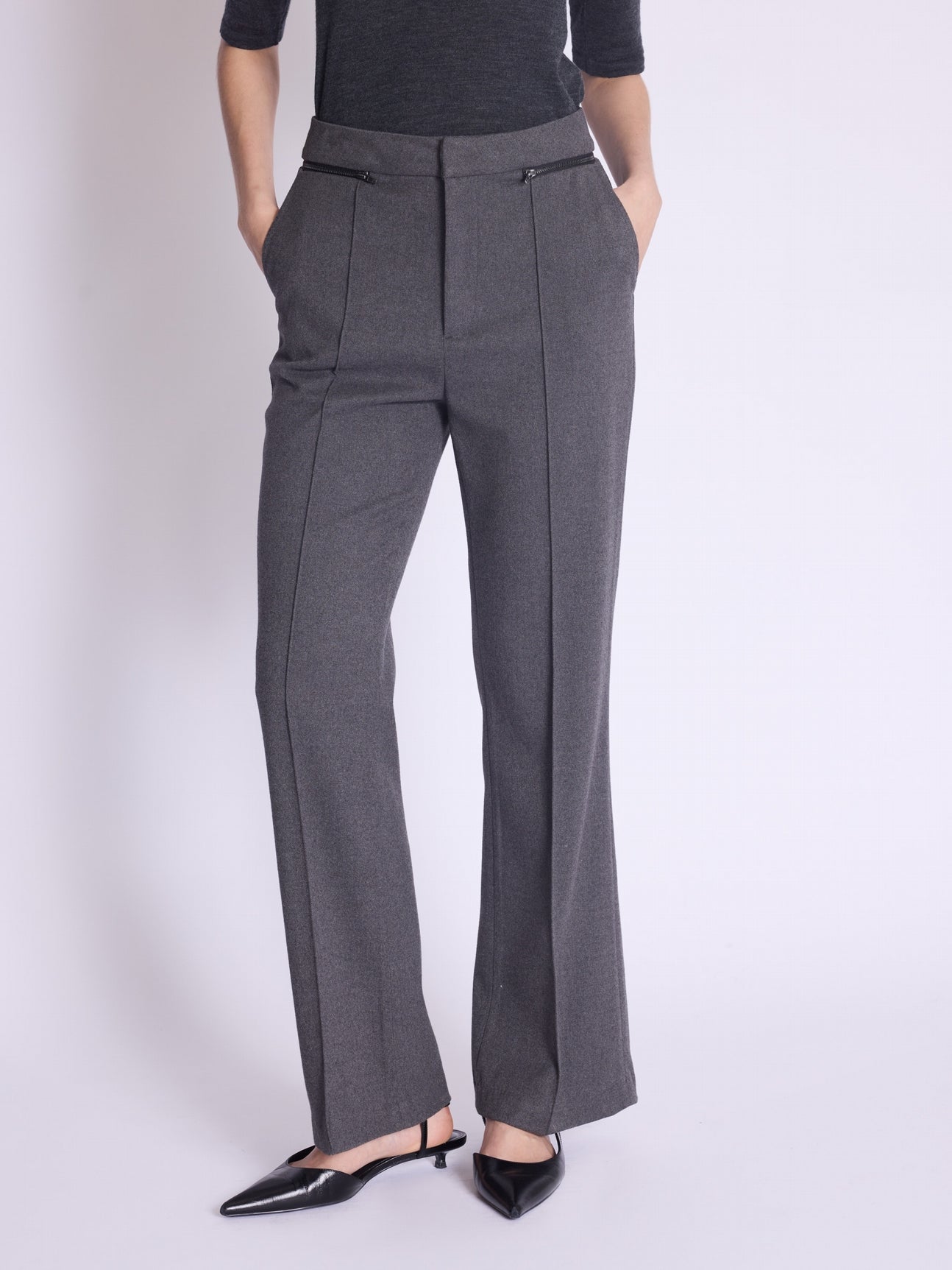 Berenice - Pantalón Elástico Cintura - Gris