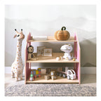 Bibliothèque & Étagère À Jouets Duo – Bleu Clair & Rose