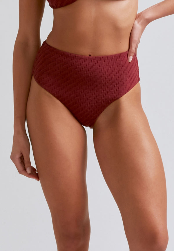 Culotte Haute Bordeaux - Rouge