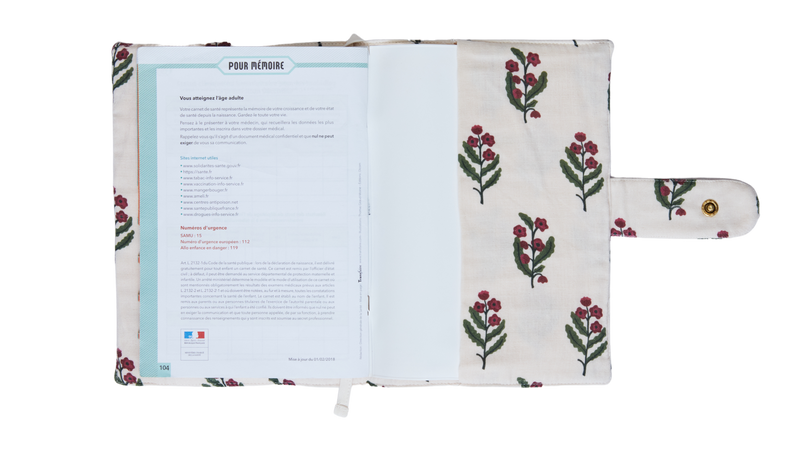 Protège Carnet De Santé Personnalisé - Bougainvillier