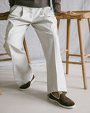 Chausson homme cuir, mocha Angarde porté lifestyle face