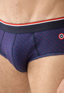 Slip Imprimé Cadeau Indigo En Coton - Terrible Kdo Indigo