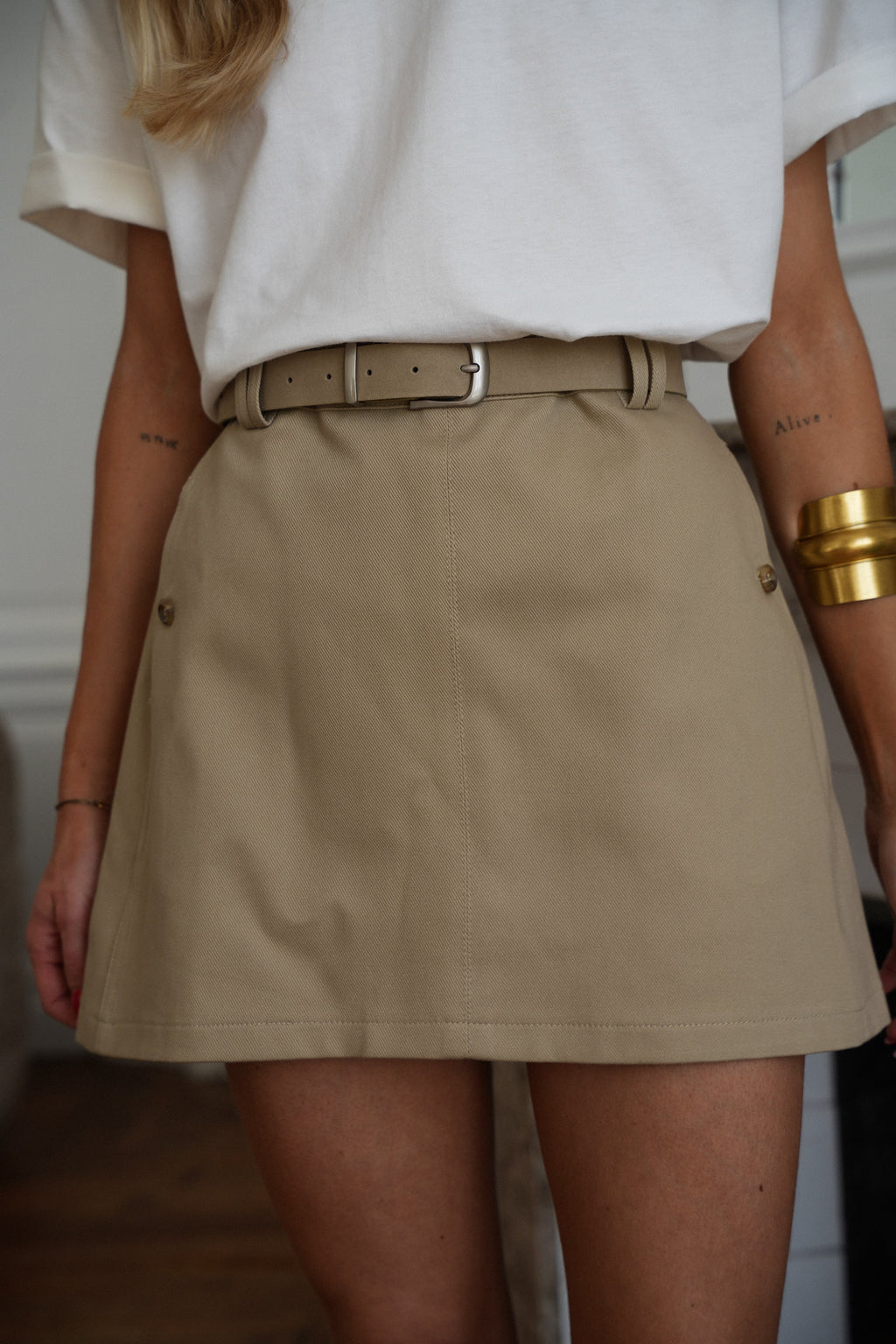 Jupe Courte Alissa - Beige