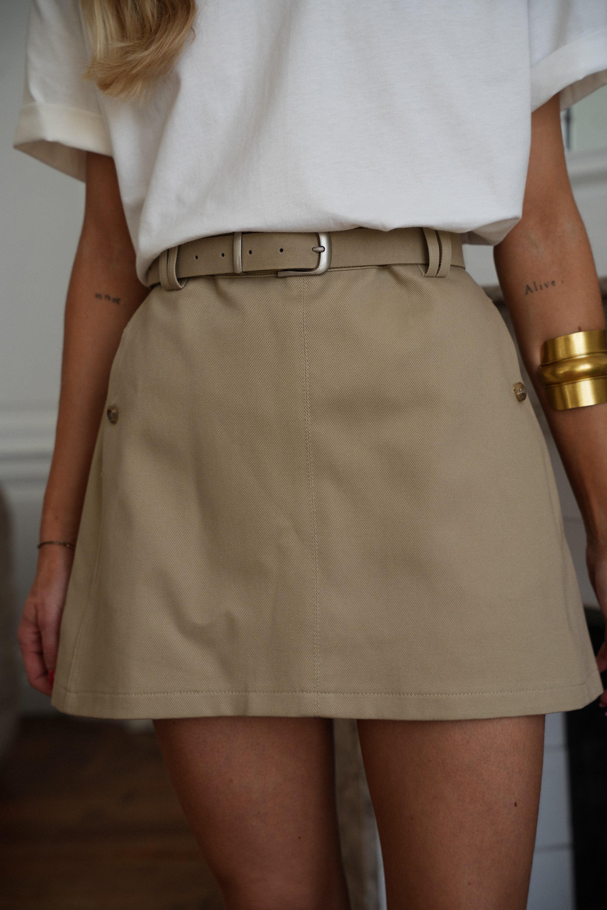 Jupe Courte Alissa - Beige