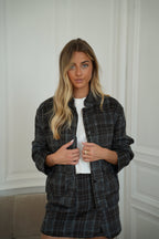 Veste À Carreaux - Lorie Marine