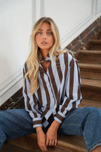 Blusa de Rayas Manelle - Azul