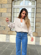 Irène taupe cardigan