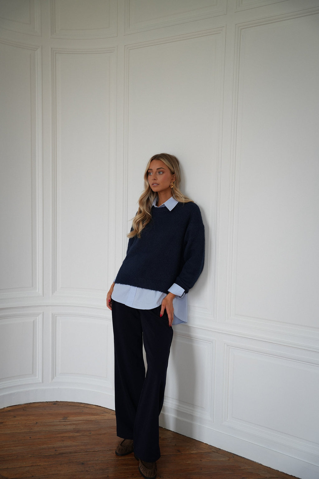 Pantalon Droit Sandro - Marine