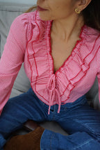 Blouse vichy rouge Stella