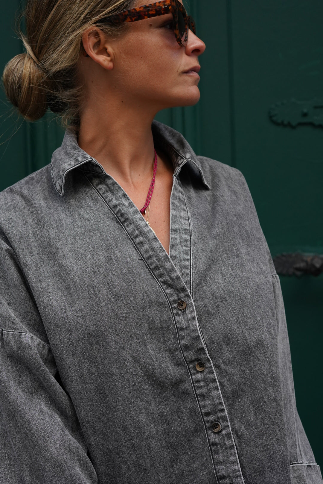 Léonore Denim Gray Shirt