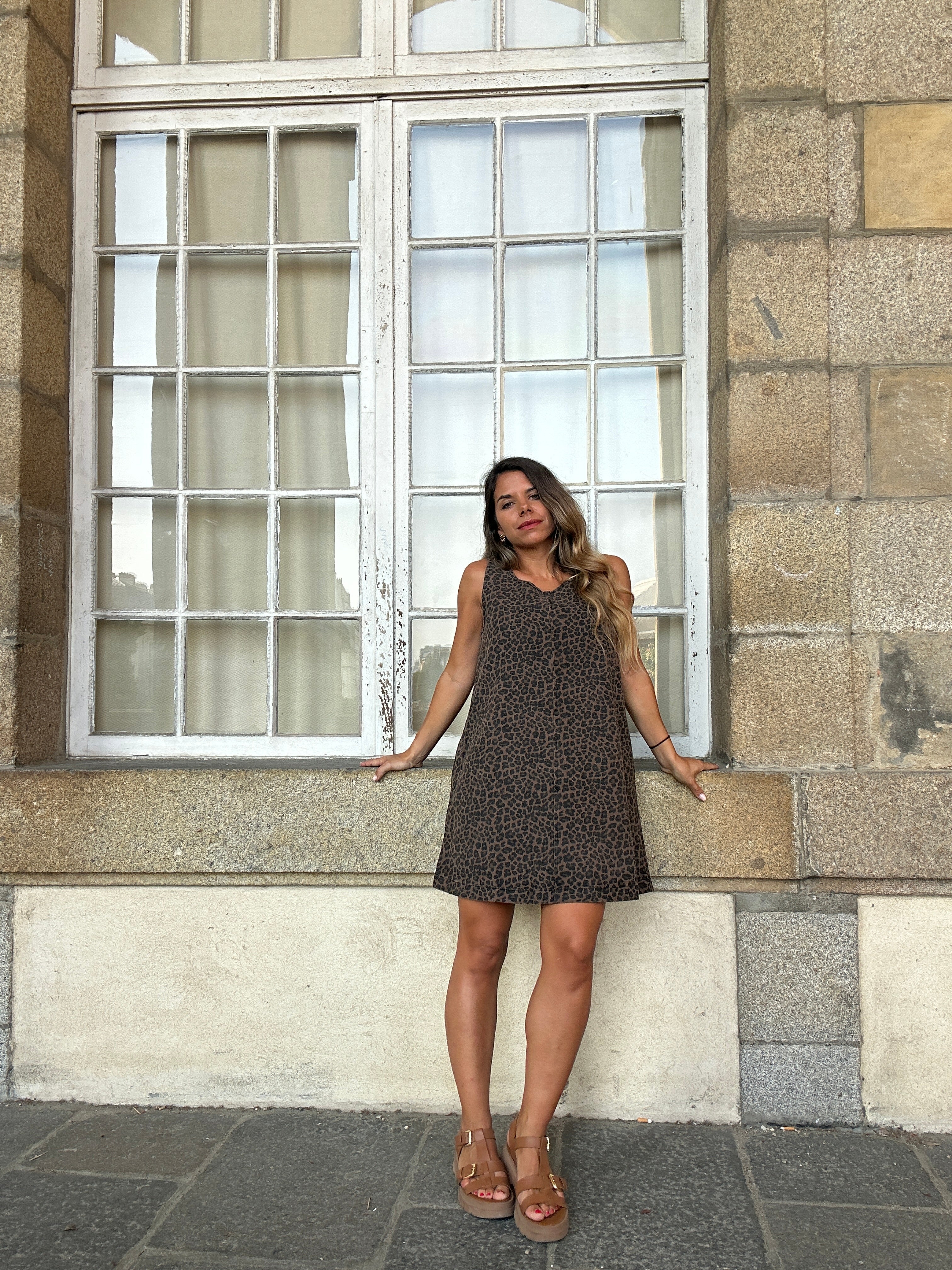 Vestido Léa de leopardo