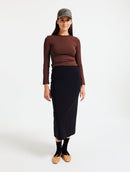 Le Top Manches Longues Power Stretch Marron Snickers