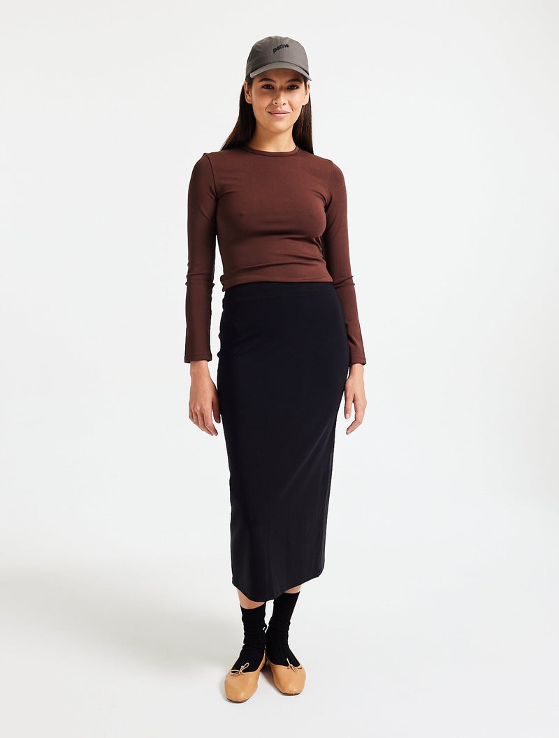 Le Top Manches Longues Power Stretch Marron Snickers