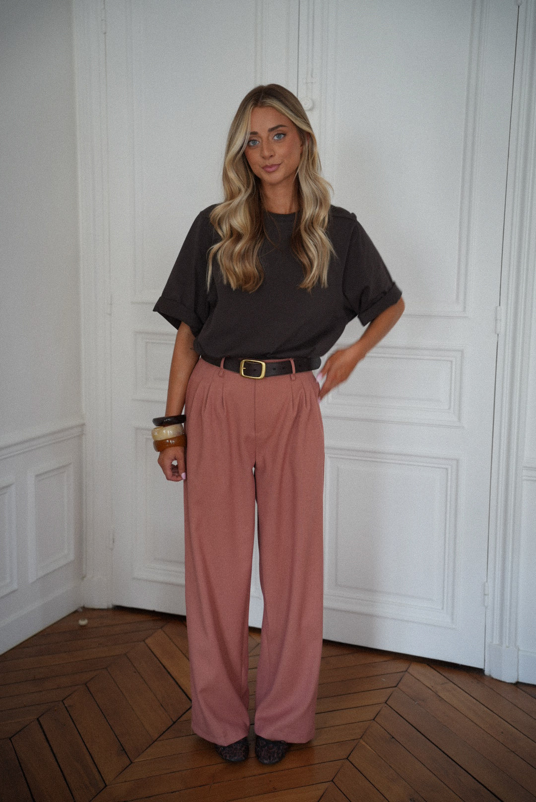 Pantalon Droit Achille - Saumon