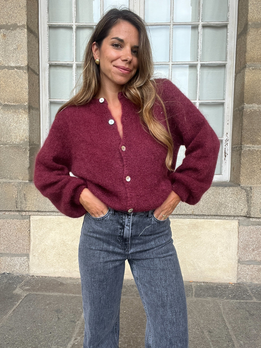 Bianca Burgundy Wool Knit