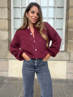 Bianca Burgundy Wool Knit