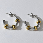 Boucles D'Oreilles Alena - Bicolore - Deux Versions Disponibles