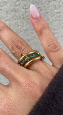 Anillo de alta costura de colores