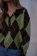 Pull Losanges Solan - Vert